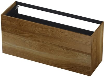 INK - Onderkast 2 Laden Push To Bestaande Uit: - 1400x450x650 Mm - Massief Eiken Ash Grey