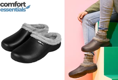 Klompen Heren - Tuinklompen Heren - Gevoerd - Zwart - Maat 41 - Clogs - Tuinschoenen