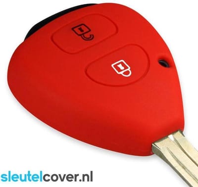 Autosleutel Hoesje geschikt voor Toyota - SleutelCover - Silicone Autosleutel Cover - Sleutelhoesje Rood