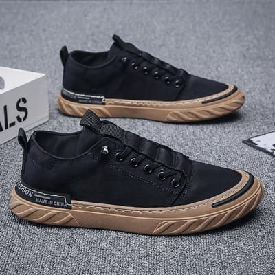 Lente Nieuwe Ademende IJszijde Oude Peking Stoffen Schoenen Veelzijdige Schoenen Modetrend Heren Casual Canvas Board Schoenen 40 gray
