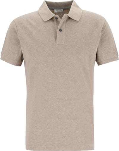 Polo Shirt Korte Mouw Profuomo Piqué Poloshirt Beige