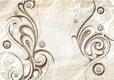 Fotobehangkoning - Behang - Vliesbehang - Fotobehang Luxe Versiering - Slingers - Hotel Chique - Stone Butterfly - 400 x 280 cm