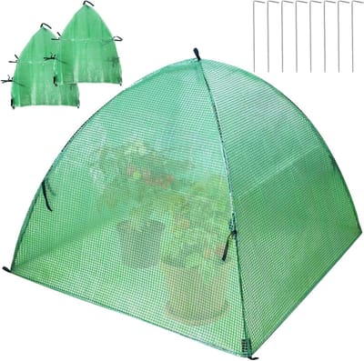 Mesh Pestbescherming Plantcover voor Mini Kas - 56cm x 56cm - Vogels, Insecten en Onkruid Bescherming voor Zaailingen en Kruiden