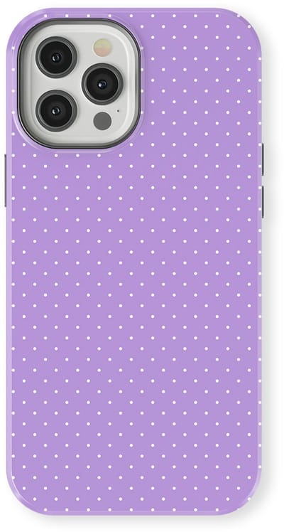 Micro Dots Tough Hoesje geschikt voor iPhone 12 Pro | Geschikt Voor Mag | Stippen Motief Backcover geschikt voor iPhone 12 Pro Mauve Dots