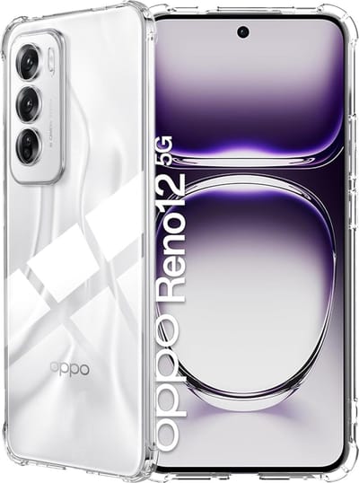 Casemania Hoesje Geschikt voor Oppo Reno 12 - Transparant - Anti Shock Hybrid Back Cover