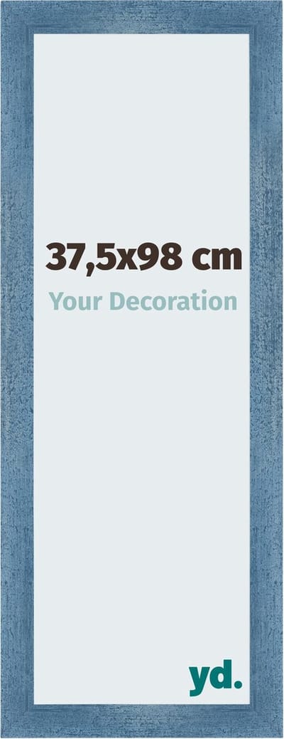 Your Decoration - Fotolijst 37,5x98 cm - MDF - Helder Blauw Geveegd - Mura