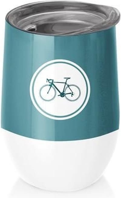Chic.Mic Bioloco OfficeThermosbeker - Bicycle Love - 420ML - Warmhoud Beker - Dubbelwandige Thermosbeker - Milieuvriendelijk