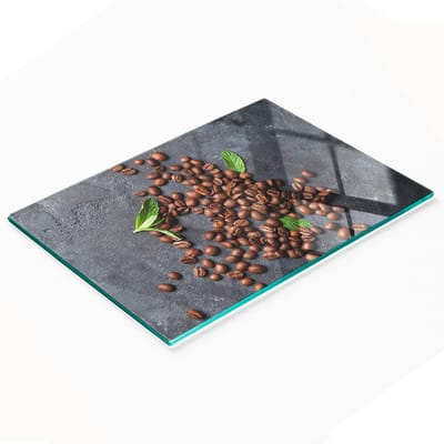 Multifunctionele decoratieve snijplank van gehard staal voor in de keuken, geschikt voor koffiebonen, 80x52 cm