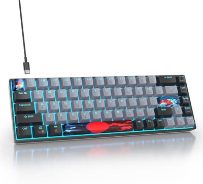 Mechanical Keyboard - Mechanisch Toetsenbord Gaming -Grijs met zwart
