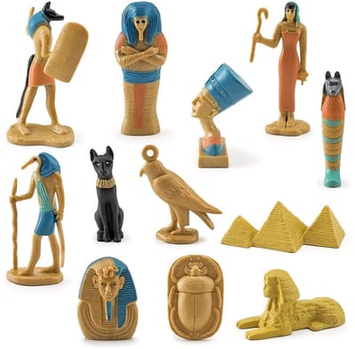 Dailygoods- Beeldje 12 stuks - Antieke Egyptische Sculpturen