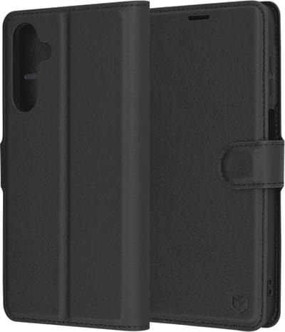 Hoesje geschikt voor Samsung Galaxy A16 - Techsuit Leather Folio Book Wallet Case - Zwart