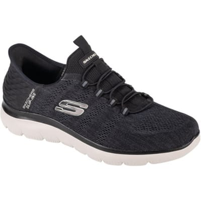 Skechers Slip-ins: Summits Key Pace heren sneakers zwart wit - Maat 45 - Extra comfort - Memory Foam