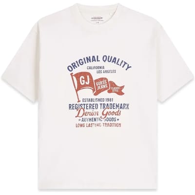 Guess Jeans M6gib8k8fq4 T-shirt Met Korte Mouwen Wit S Man