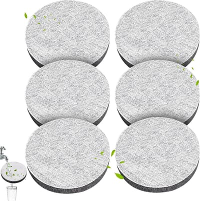 Set van 6 vervangende filterdisc voor waterfilterflessen en karaffen om chloor, micropartikels en ongewenste smaken in kraanwater te verminderen