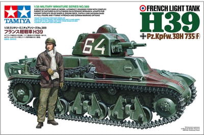 Tamiya Modelbouwpakket Militaire voertuigen - 35389 Franse Lichte Tank H39 - Pz.Kpfw.38H 735(f) - Hotchkiss H39 - Tank Plastic - 1:35 - Modelbouw