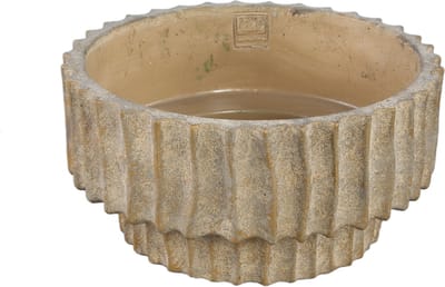 PTMD Bloempot Mitty - 30x30x15 cm - Cement - Bruin