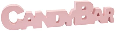 HOBI - Houten tafeldecoratie "Candy Bar" roze 27 cm voor buffet
