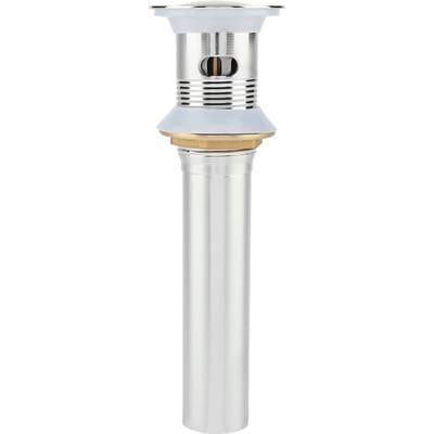 G1 1/4  Acier Inoxydable Chromé Bonde Pop-Up pour Lavabo de Salle de Bain avec Trop-Plein white