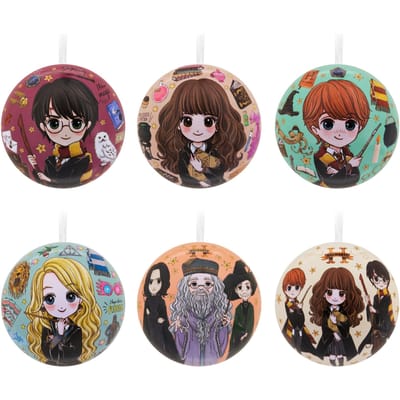 Hallmark Harry Potter Tin Ball Christmas Ornaments, Pack of 12