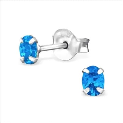 Aramat Jewels | Oorbellen | Zilveren Ovale Zirkonia Oorstekers – Meerdere Kleuren & Maten 925 Zilver | 7x5mm / Champagne | |3mm | Zilver | Kinderen, Volwassenen | Verkleurd niet