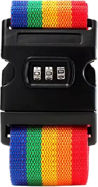Go Go Gadget - Kofferriem met Cijferslot - 160cm - 2 Stuks - Regenboog