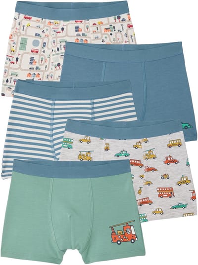 Vertbaudet Set van 5 boxershorts voor jongens, circuit