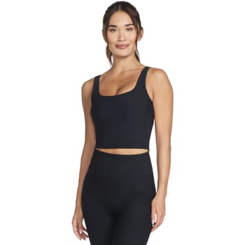 Skechers Go Flex Rib Longline Bra, Vrouwen, Zwart, Sport Beha, maat: L
