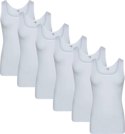 Beeren heren hemd - 6-pack - maat L - wit