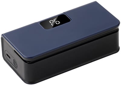 Vacuümmachines-vacumeermachine -Mini zaksluitmachine - oplaadbare sluitmachine met LED-batterij-indicator - warmtesluit- en snijfunctie met 6 instelbare standen - blauw - 19,6 x 4,3 x 5 cm