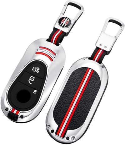 Dailygoody - Beschermhoes autosleutel - Zinklegering - Elegante bescherming - Geschikt voor Mercedes Benz - Sleutelhoes voor W206 W223 S Class C S350