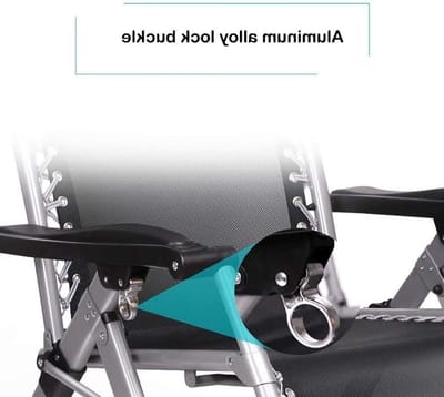 Opvouwbare Ligstoel - Tuinstoel Relax - Buiten Ontspannen - Zero Gravity - 200 kg Draaglast - Zwart