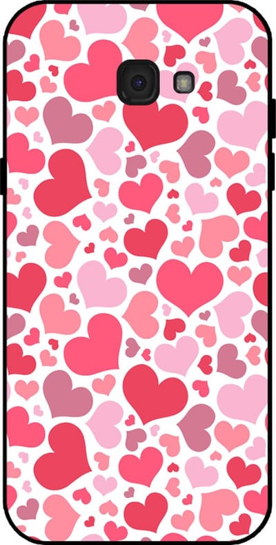 Smartphonica Telefoonhoesje Geschikt voor Samsung Galaxy A7 2017 met Hartjes Print - Hearts Design TPU Backcover Case - Kinder Hoesje met Hartjes Design geschikt voor Samsung Galaxy A7 2017
