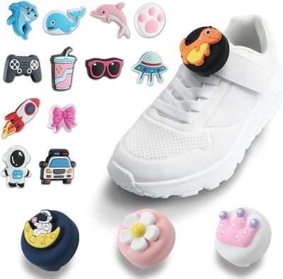 AirTag Schoenhouder Kinderen - Tracker Case Schoen Accessoire - Kind Veilig Volgen - Verborgen Ontwerp - 4 Stuks - Roze