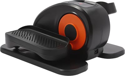 Mini Ellipstrainer - Onder Bureau - Benen Trainen - Afstandsbediening - Compact Formaat - Oranje Zwart