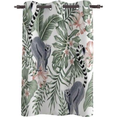 Dames Dans Hoed Ramen Gordijnen Woonkamer Slaapkamer Raamdecoratie Huishouden Keuken Gordijnen 135W x 60H(cm) x1