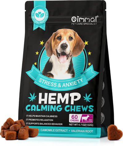 Hemp Calming Chews - Oimal - hennepolie en valeriaan tegen onrust, zenuwen, stress en angst