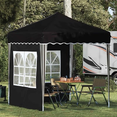 vidaXL - Pop-up - Feesttent - 195 - x - 195 - x - 245 - cm - Zwart - Oxford - Stof