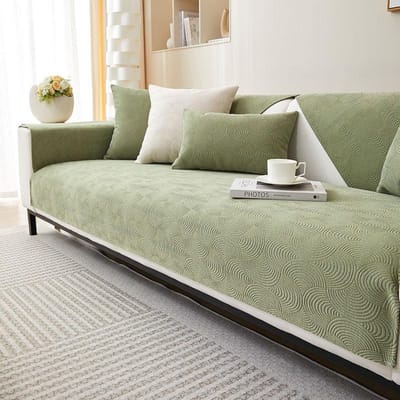 Moderne Minimalistische Chenille Bankkussen Vier Seizoenen Universeel Ademend Antislip Stoelkussen Comfortabel Stofdicht Bankkleed 70x70cm 1pcs beige