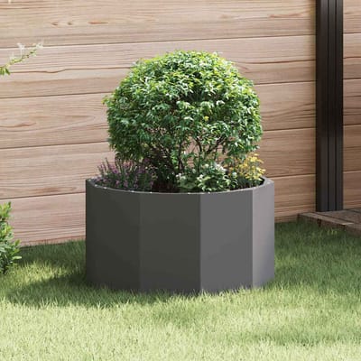 vidaXL Plantenbak Zwart 60 x 60 x 35 cm Staal
