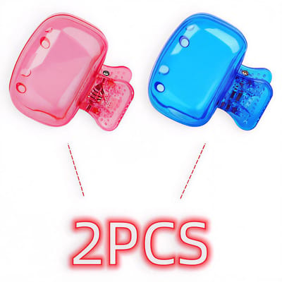 2 Stuks Reizen Tandenborstel Opzetborstel Covers – Beschermende Brush Pod Case met Plastic Clip – Blauw en Rood – Draagbare Tandenborstel Protector Cap voor Huishoudelijk Gebruik, Reizen, Camping en Vakantie