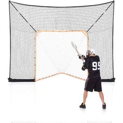 VEVOR Hockeydoel Lacrossedoel (360 x 279 cm) Groot Lacrosse-net met uitschuifbare hoes, Snel en eenvoudig op te zetten uitrusting voor in de achtertuin, Complete accessoires Trainingsnet (alleen net)