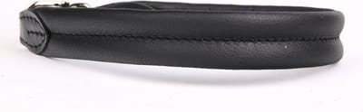 Dog's Companion Leren Halsband - Lengte: 45 cm Verstelbaar van 37-42 cm x 25 mm - Zwart