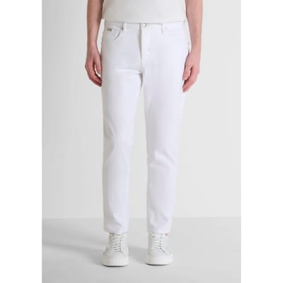 jeans slim fit man cream