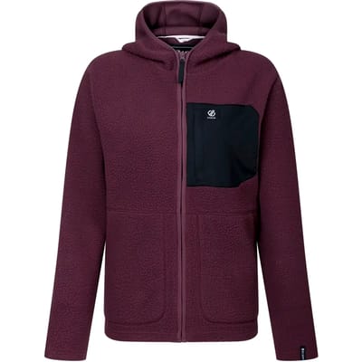 Dare2b Firn Hooded Borg Fleece Met Volledige Rits Paars 36 Vrouw