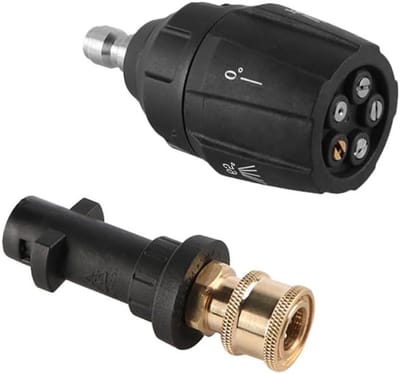 Hogedrukreiniger Sproeikop - Adapter Set - Efficiënt Reinigen - 5-in-1 Messing - 1/4 Inch - Messing