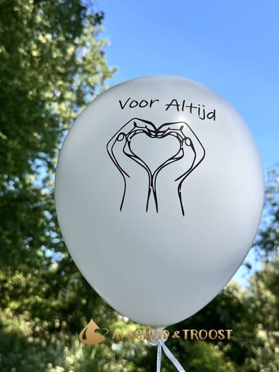 Ballon - Uitvaart ballon - Voor Altijd - AF-SVB610 - Uitvaart - Crematie - Herdenken - Sterfdag - Afscheid & Troost