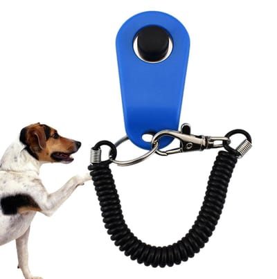 Hondentraining Clicker - Huisdier Trainer - Gedragstraining Honden - Met Polsband - 65 x 35 cm - Zwart Blauw