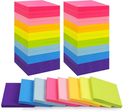 Plaknotities Set - Kleurrijke Notitieblaadjes - Berichten Achterlaten - Super Plakkerig - 36 Pakjes - 8 Kleuren