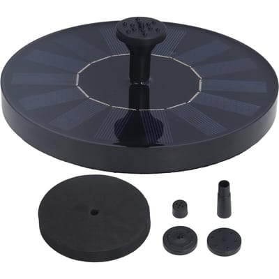 Fontaine solaire flottante 7 V 1,4 W, débit 150 l/h, haute efficacité de conversion black