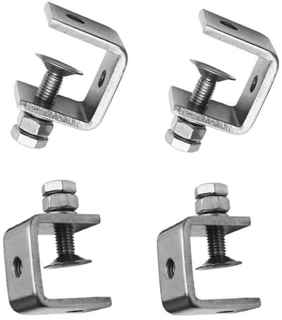 Cosensi- C-klemmen 4 Stuks - Roestvrij Staal - Heavy-Duty - Metaalbewerking/Houtbewerking - Klembereik 16-25 mm - Zilver - Klem